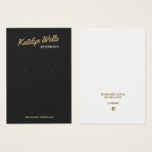 Schwarze Retro-Skriptvorgabekarte (Vorne & Hinten)