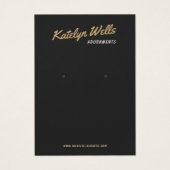 Schwarze Retro-Skriptvorgabekarte (Vorderseite)