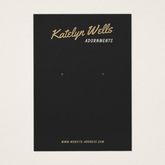 Schwarze Retro-Skriptvorgabekarte (Vorderseite)