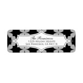 Schwarze Retro-Star-Adresse (Vorne)