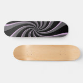 Schwarze Retro-Wirbel Skateboard (Horizontal)