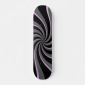 Schwarze Retro-Wirbel Skateboard (Vorne)