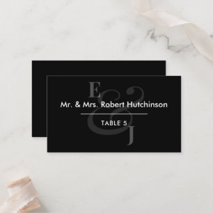 Schwarze Reverse-Et-&-Hochzeit   Tischordnung Platzkarte