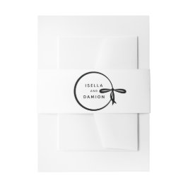 SCHWARZE RIBBON & BOW EINLADUNGSBANDEROLE