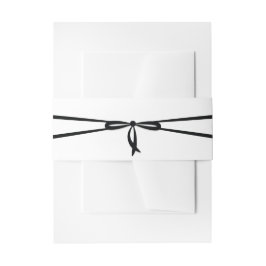 SCHWARZE RIBBON & BOW EINLADUNGSBANDEROLE