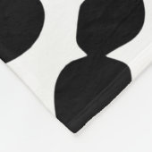 Schwarze Ribbon Leopard Print Fleecedecke (Ecke)