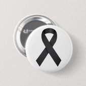 Schwarze Ribbon-Trauer Button (Vorne & Hinten)