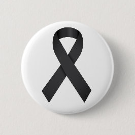 Schwarze Ribbon-Trauer Button