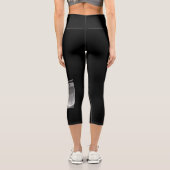 Schwarze Ritter Capri Leggings (Rückseite)