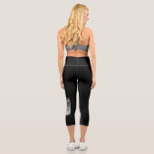Schwarze Ritter Capri Leggings (Rückseite)