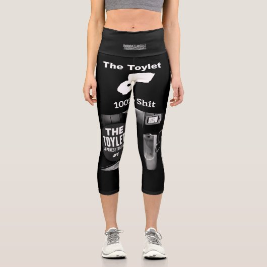 Schwarze Ritter Capri Leggings (Vorderseite)