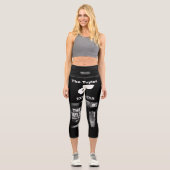 Schwarze Ritter Capri Leggings (Vorderseite)