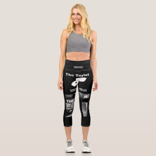 Schwarze Ritter Capri Leggings
