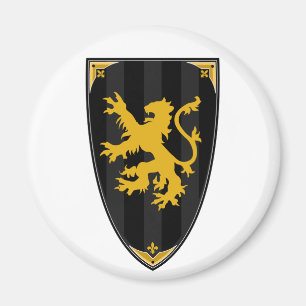 Schwarze Ritter-Schild-Magnet Magnet