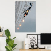 Schwarze Ritter setzen Flaches ein Poster (Heimbüro)