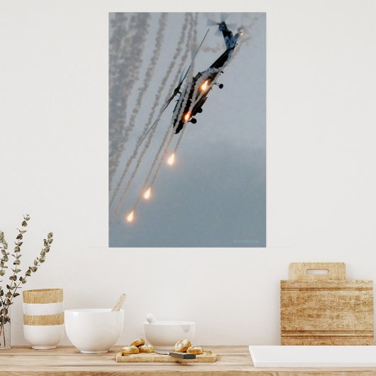 Schwarze Ritter setzen Flaches ein Poster (Küche)