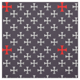 Schwarze Ritter Templar Masonic Silberrot Vintag Stoff