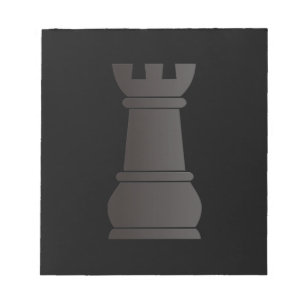 Schwarze Rock-Schachfigur Notizblock