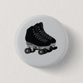 Schwarze Rollschuhe Knopf Button