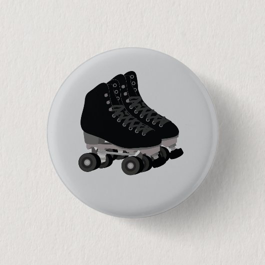 Schwarze Rollschuhe Knopf Button (Vorderseite)