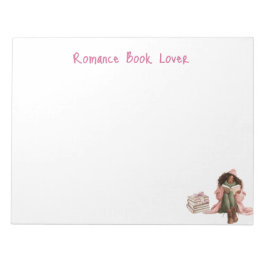 Schwarze Romance Buch Lover Personalisiert Station Notizblock