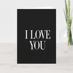 Schwarze Romantische Ich-liebe-dich-Karte Karte