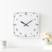 Schwarze römische Zahl und Minuten Uhr Uhr Uhr Wan (Zuhause)