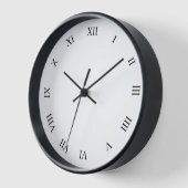 Schwarze römische Zahlen Schwarze Holzrahmenwand Uhr (Winkel)