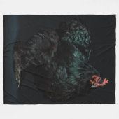 SCHWARZE ROOSTER FLEECEDECKE (Vorderseite (Horizontal))