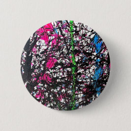 Schwarze, rosa, grüne, blaue Marmorkunst Button