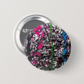 Schwarze, rosa, grüne, blaue Marmorkunst Button (Vorne & Hinten)