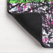 Schwarze, rosa, grüne, blaue Marmorkunst Mousepad (Ecke)