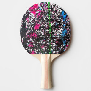Schwarze, rosa, grüne, blaue Marmorkunst Tischtennis Schläger
