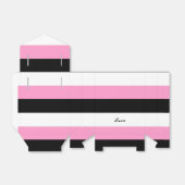 Schwarze, rosa und weiße Streifen Geschenkschachtel (Ungefaltet)