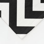 Schwarze rosa Zickzack Monogramm-Decke Fleecedecke (Ecke)