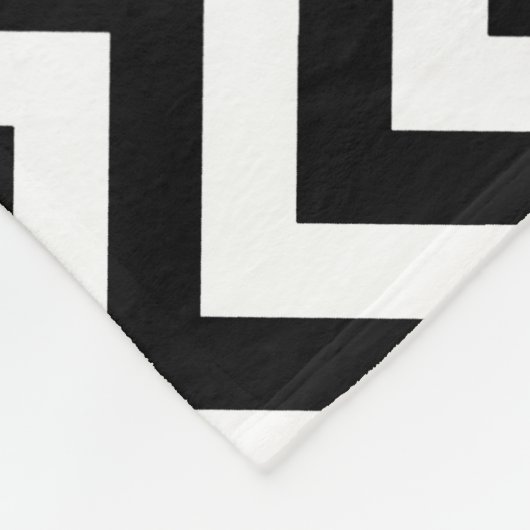 Schwarze rosa Zickzack Monogramm-Decke Fleecedecke (Ecke)