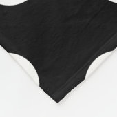 Schwarze rosa Zickzack Punkt-Monogramm-Decke Fleecedecke (Ecke)