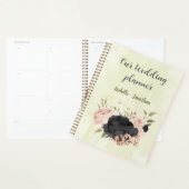 schwarze rosafarbene Blumen Hochzeit Planer (Anzeige)