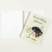 schwarze rosafarbene Blumen Hochzeit Planer (Anzeige)