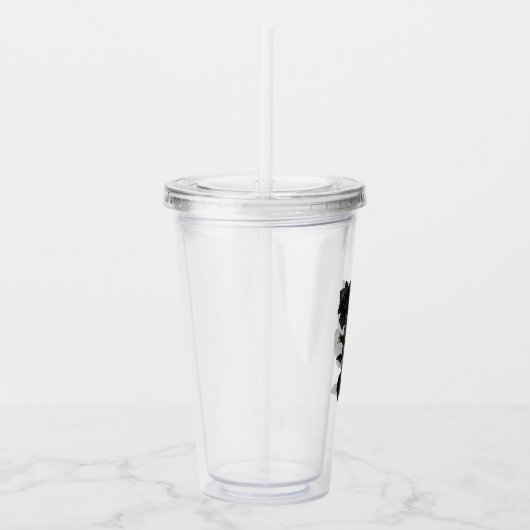 Schwarze Rose Acryltrinkbecher (Rechts)