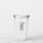 Schwarze Rose Acryltrinkbecher (Rückseite)