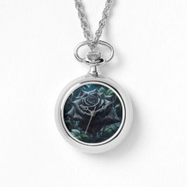 Schwarze Rose Armbanduhr