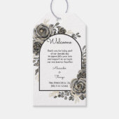 Schwarze Rose Begrüßung Gastgeschenk Gastgeschenk  Geschenkanhänger (Vorderseite)