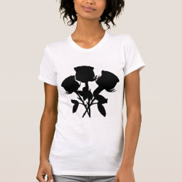 Schwarze Rose blühen T-Shirt