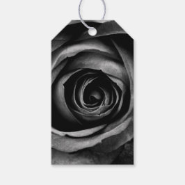 Schwarze Rose Blume Blumendekoration Vintag Geschenkanhänger