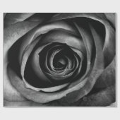 Schwarze Rose Blume Blumendekoration Vintag Geschenkpapier (Flach)