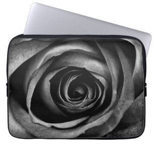 Schwarze Rose Blume Blumendekoration Vintag Laptopschutzhülle