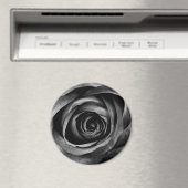 Schwarze Rose Blume Blumendekoration Vintag Magnet (In Situ (Geschirrspüler))