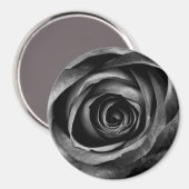 Schwarze Rose Blume Blumendekoration Vintag Magnet (Vorderseite/Rückseite)