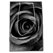 Schwarze Rose Blume Blumendekoration Vintag Mittlere Geschenktüte (Vorderseite)